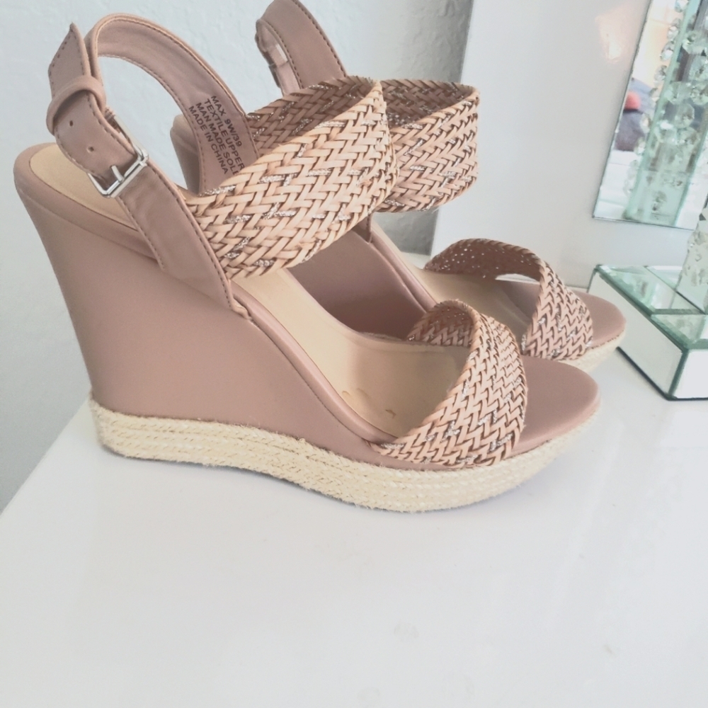 🌟Boho Chic Espandrille Braided Strap Open Toe Wedges🌟 - Picture 4 of 9